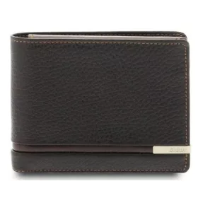    Giudi Mendes tmavohnedá pánska kožená peňaženka 11,5 x 8,8 cm