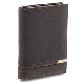    Čierna pánska stojaca kožená peňaženka Giudi Mendes 12,7 x 10 cm