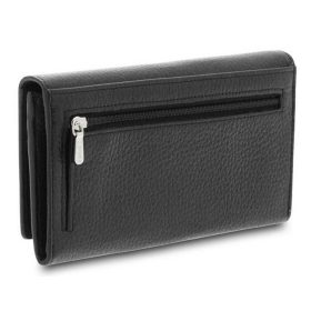  Čierna kožená dámska peňaženka Giudi 18,5 x 9,5 cm