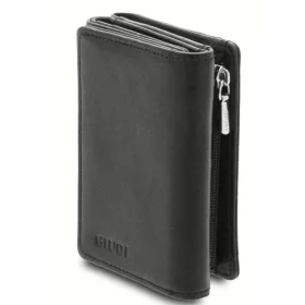  Čierna kožená peňaženka Giudi