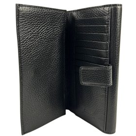    Giudi veľká čierna dámska kožená peňaženka, aktovka 20 x 11,5 cm