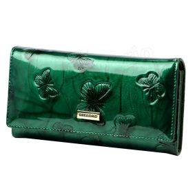    Dámska lakovaná peňaženka Gregorio kroko vzor bordová 18,5 × 10 cm