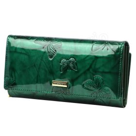    Veľká červená dámska peňaženka Gregorio s kroko vzorom 19,5 × 10 cm