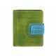 Malá dámska kožená peňaženka Greenburry, mätovo zeleno-modrá