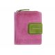  Malá dámska kožená peňaženka Greenburry, fialovo-zelená