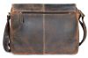  Giorgio Carelli: Veľká sťahovacia kožená bočná taška, taška na notebook 43 cm