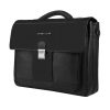  Pánska kožená čierna aktovka Giorgio Carelli s držiakom na notebook, bočná taška