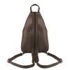  Unisex tmavohnedý kožený batoh Giorgio Carelli