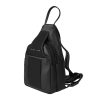  Unisex čierny kožený ruksak Giorgio Carelli