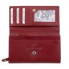  Dámska saténová červená kožená peňaženka Giorgio Carelli