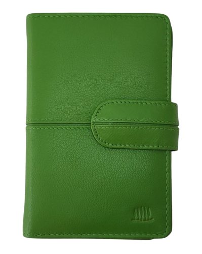  Dámska zelená kožená crossbody peňaženka Giorgio Carelli s RFID ochranou