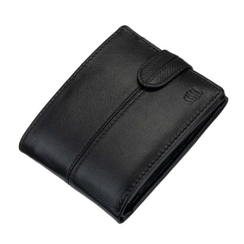  Pánska čierna kožená crossbody peňaženka Giorgio Carelli s RFID ochranou