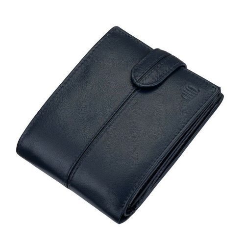  Pánska modrá kožená crossbody peňaženka Giorgio Carelli s RFID ochranou