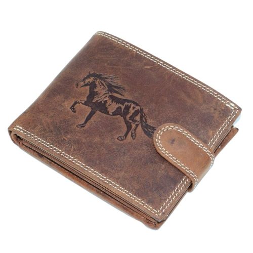  Kožená peňaženka Giorgio Carelli s motívom bežiaceho koňa, RFID ochrana