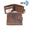  Kožená peňaženka Giorgio Carelli s motívom konskej hlavy, RFID ochrana