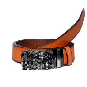   Kožený pánsky automatický opasok Giorgio Carelli koňak, 135 cm