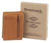 Mini kožená peňaženka GreenLand Nature s RFID ochranou 10 x 9,5 cm