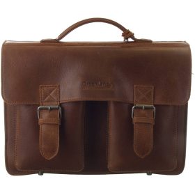    GreenLand Classic unisex kožená aktovka, taška cez rameno 41 x 30 cm