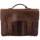 GreenLand Classic unisex kožená aktovka, taška cez rameno 41 x 30 cm