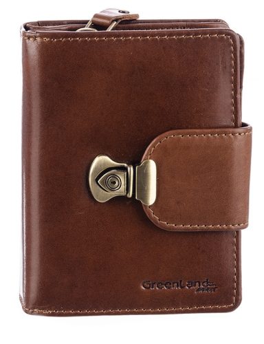  Mini kožená peňaženka GreenLand Nature s RFID ochranou 10 x 9,5 cm