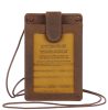 Mini kožená peňaženka GreenLand Nature s RFID ochranou 10 x 9,5 cm
