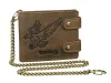  Kožená peňaženka GreenLand Classic s retiazkou s RFID ochranou 12 x 9,5 cm