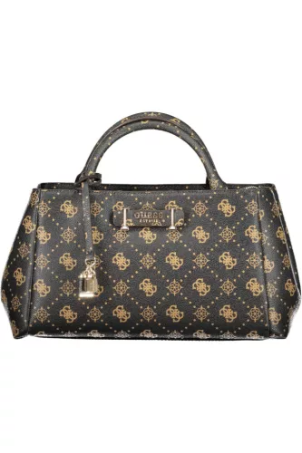  Dámska kabelka Guess tmavohnedej farby s bočným popruhom 34 x 18 x 11 cm
