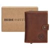  Vyskakovacia mini peňaženka z koňakovej kože Hide&Stiches, držiak na karty 10×7 cm