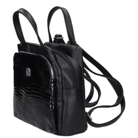    Karen Oliwia čierno-grafitová dámska vláknitá kožená kabelka, taška cez rameno