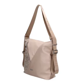    Karen Oliwia čierno-grafitová dámska vláknitá kožená kabelka, taška cez rameno