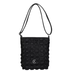    Karen Salomé čierna, dámska taška cez rameno z vláknitej kože, bočná taška
