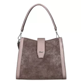    Karen Lena čierna, dámska kabelka z vláknitej kože, taška cez rameno