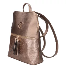    Karen Oliwia čierno-grafitová dámska vláknitá kožená kabelka, taška cez rameno