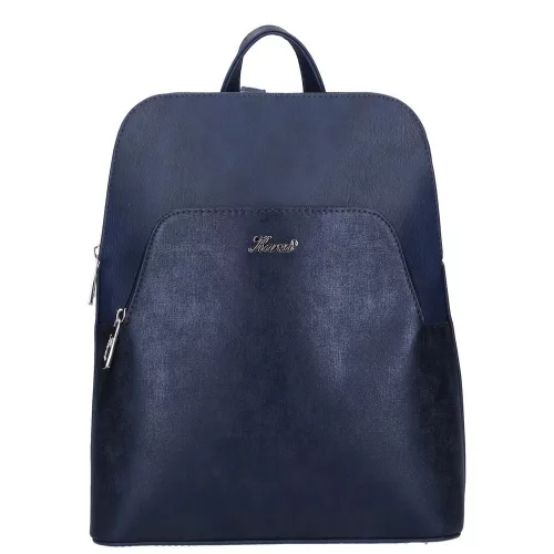  Karen Oliwia čierno-grafitová dámska vláknitá kožená kabelka, taška cez rameno