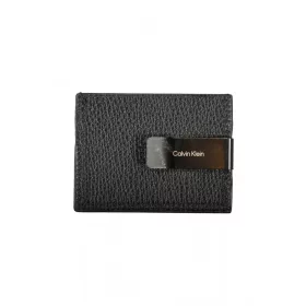    Calvin Klein čierna pánska kožená peňaženka 10 x 7,5 x 1 cm