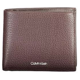    Kožená peňaženka Calvin Klein hnedá, pánska RFID 11 x 10 cm