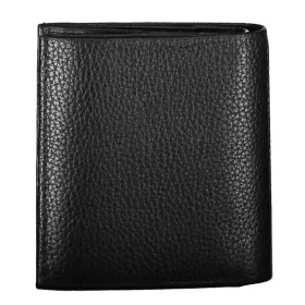    Calvin Klein čierna stojaca kožená peňaženka pánska 11 x 9 cm