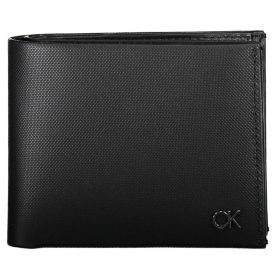    Čierna kožená peňaženka Calvin Klein, pánska RFID 12 x 9 cm
