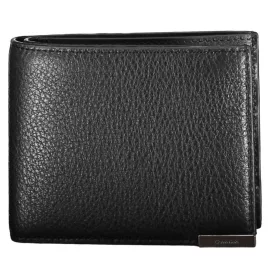    Čierna kožená peňaženka Calvin Klein, pánska RFID 12 x 9 cm