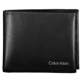    Čierna kožená peňaženka Calvin Klein, pánska RFID 11 x 9 cm