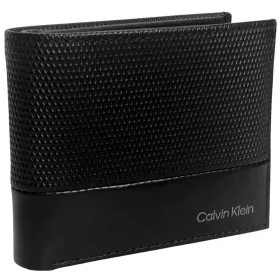    Čierna kožená peňaženka Calvin Klein, pánska RFID 11 x 10 cm