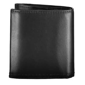    Calvin Klein čierna stojaca kožená peňaženka pánska 11 x 9 cm