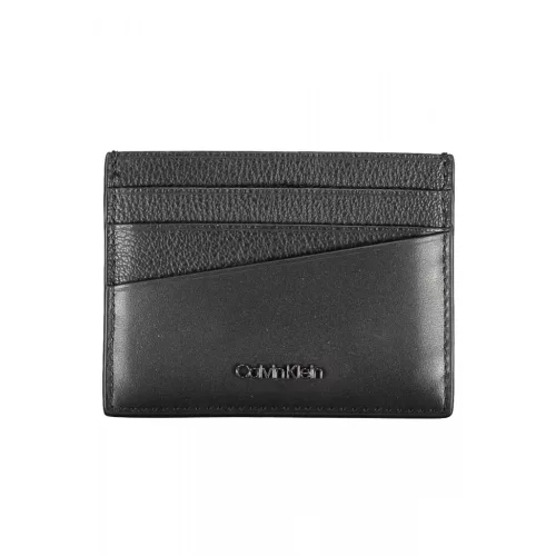  Pánska kožená peňaženka Calvin Klein čierna, puzdro na karty 11 x 8 x 1 cm