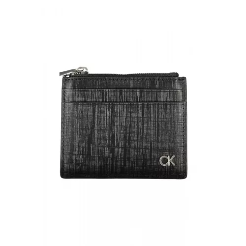  Calvin Klein čierna pánska kožená peňaženka 10 x 9 x 1 cm