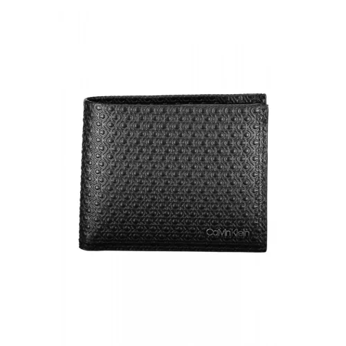  Calvin Klein čierna pánska kožená peňaženka 11 x 9 x 1,5 cm