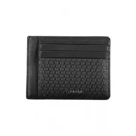    Pánska kožená peňaženka Calvin Klein čierna, puzdro na karty 12 x 9 x 1 cm
