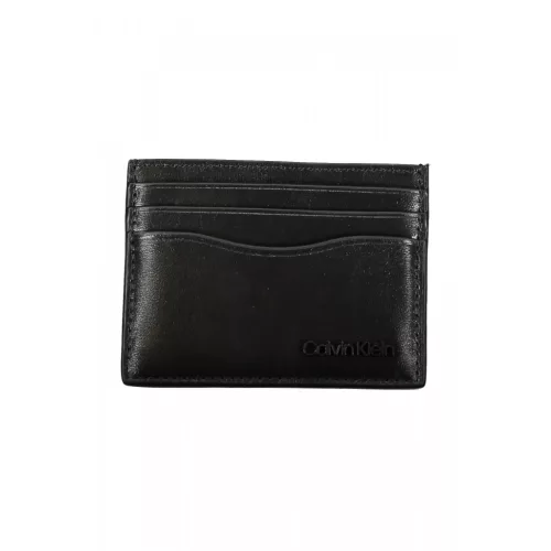 Pánska kožená peňaženka Calvin Klein čierna, puzdro na karty 10 x 8 x 1 cm