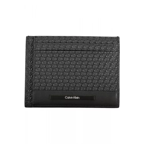  Pánska kožená peňaženka Calvin Klein čierna, puzdro na karty 12 x 9 x 1 cm