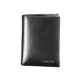  Čierna pánska kožená peňaženka Calvin Klein 11 x 8 cm