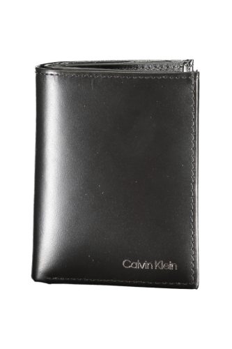  Čierna pánska kožená peňaženka Calvin Klein 11 x 8 cm